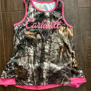 Carhartt Brown and Pink Tank Top Camouflage Design